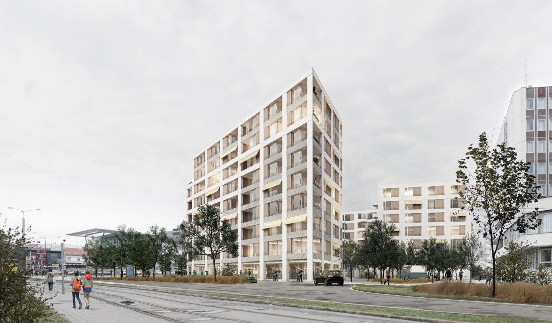 Vizualizuácie projektu Polyfunkčný dom Južná trieda od ateliéru WHAT Architects, ktorý vyhral architektonickú súťaž.